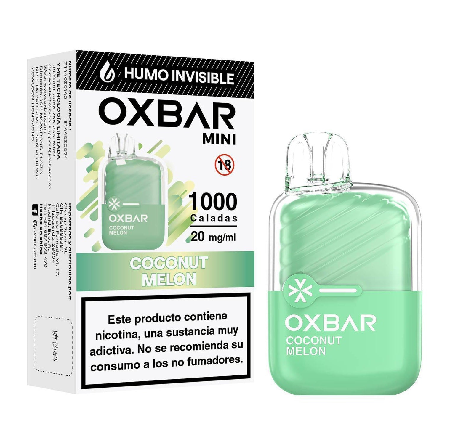 Oxbar Mini sin humo Coconut Melon